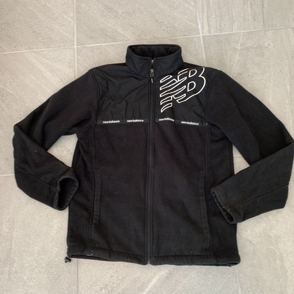 New Balance Men’s Zip Up Fleece  Black Jacket Size Small